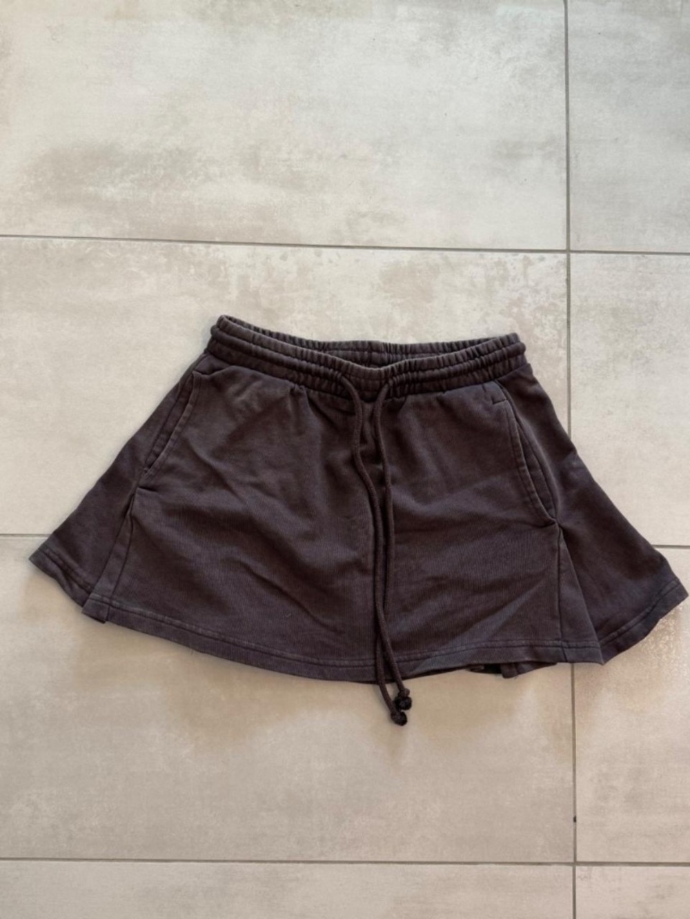 Zara mini skirt in washed brown